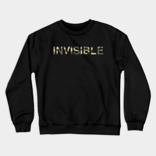 Invisible Text In Camouflage Crewneck Sweatshirt